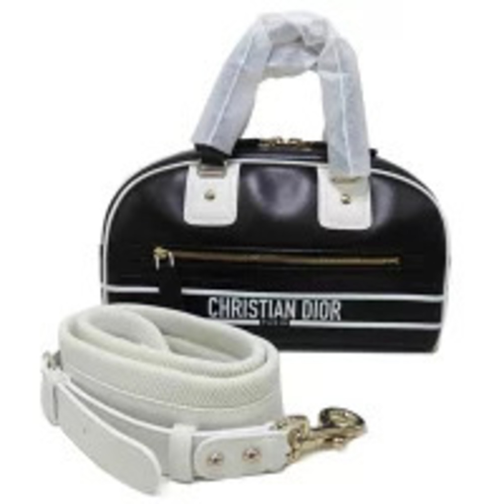 Christian Dior VIBE Bowling Handbag Black White SA